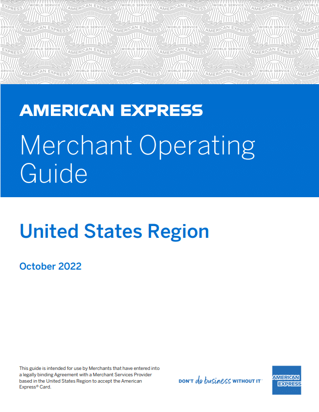 AmEx Merchant Operating Guide